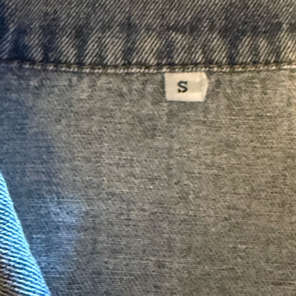 Leopard Patchwork Denim Jacket - Gray with Tan/Bl… - image 5